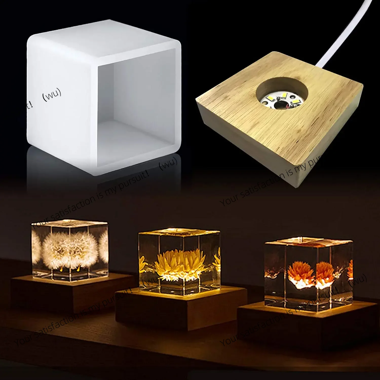 Resin Art Stand - Moule en résine légère carrée, moules