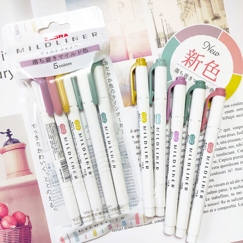 Zebra Pen Sarasa - Marqueurs surligneurs zèbre mildliner, stylo fluorescent