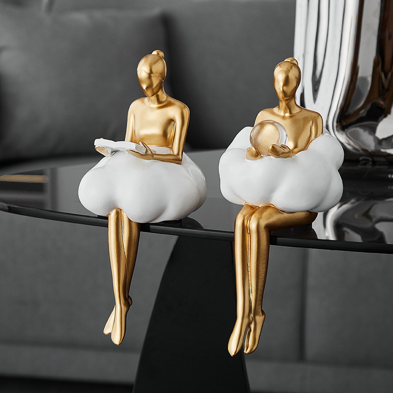 Resin Art Aesthetic - Statue de danseuse de ballet abstraite