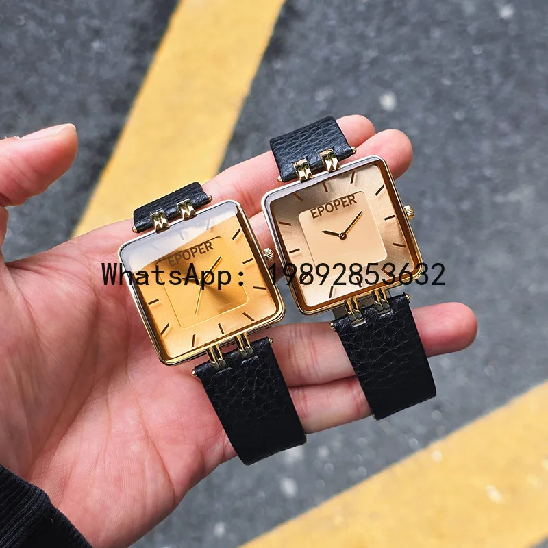 Resin Art Watch - Montre à quartz carrée X-14 haut