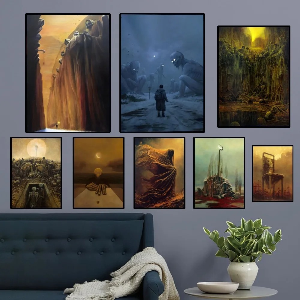 Resin Art Aesthetic - Affiche d'art Zdzislaw Beksinski, impressions de