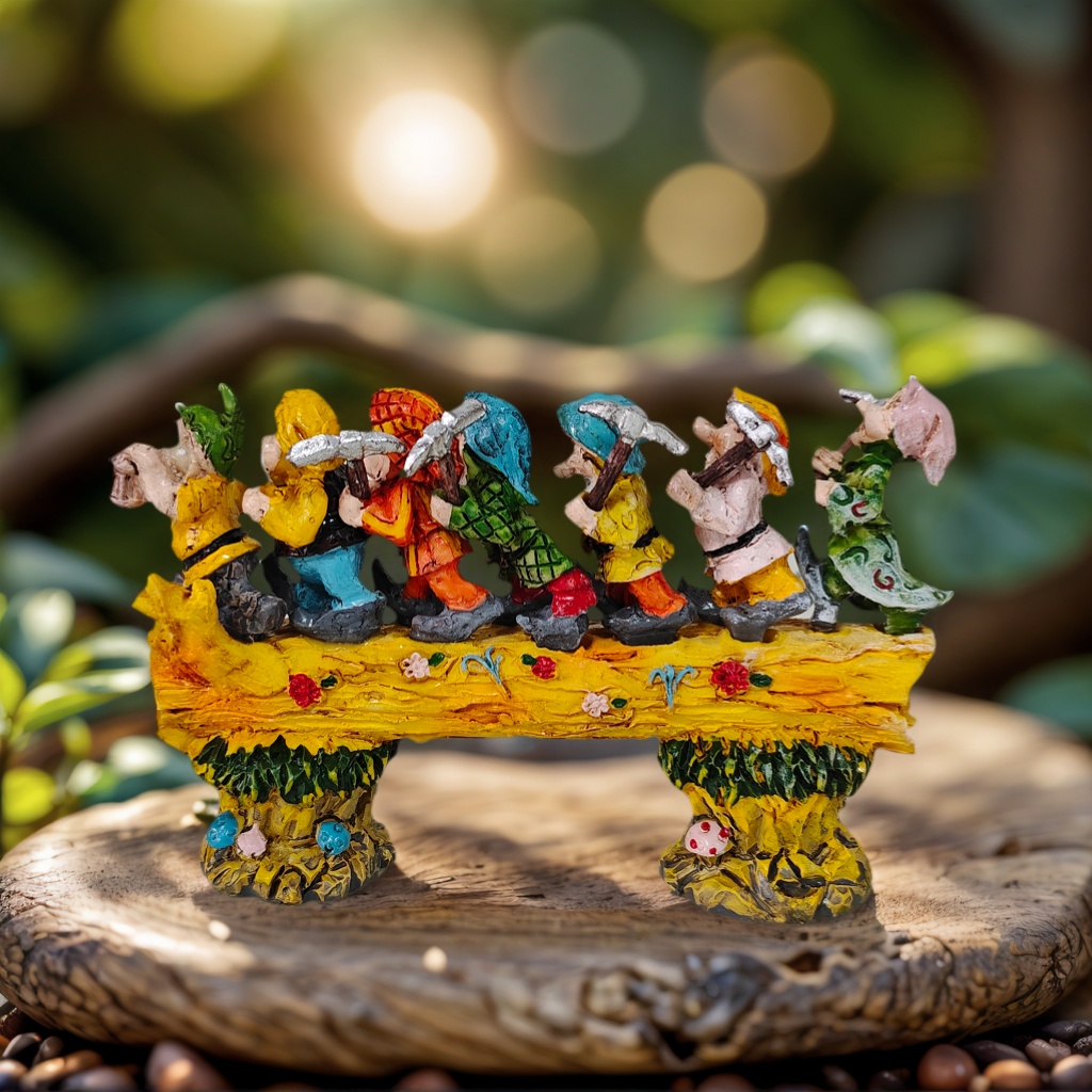 Resin Art Aesthetic - Statue de souches des Sept Nains