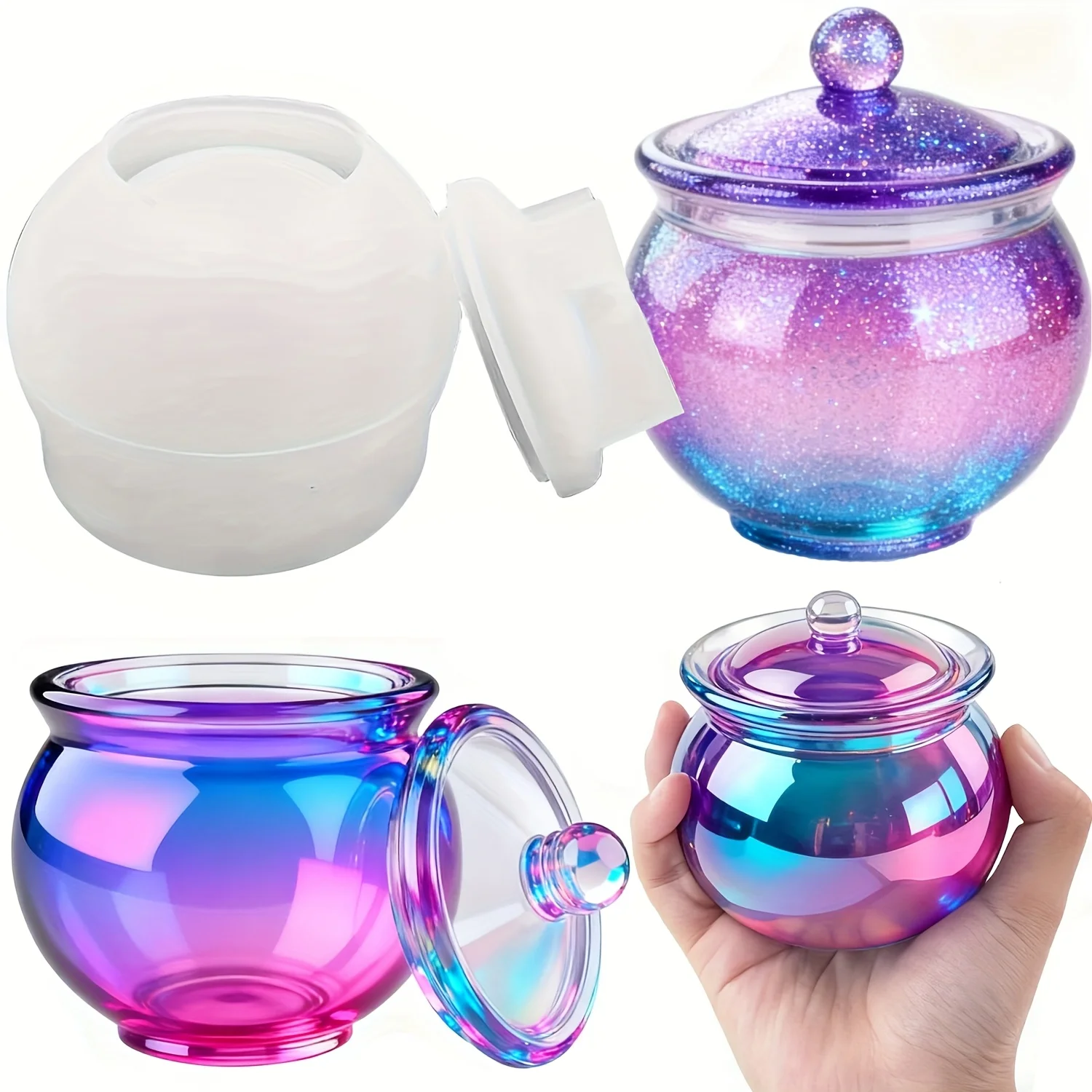 Resin Art Case - 1 jeu de moules ronds en