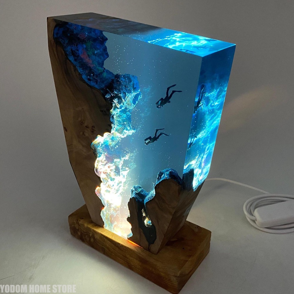 Nouvelle Lampe de Table en Rés - Resin Art Lamp avis et prix