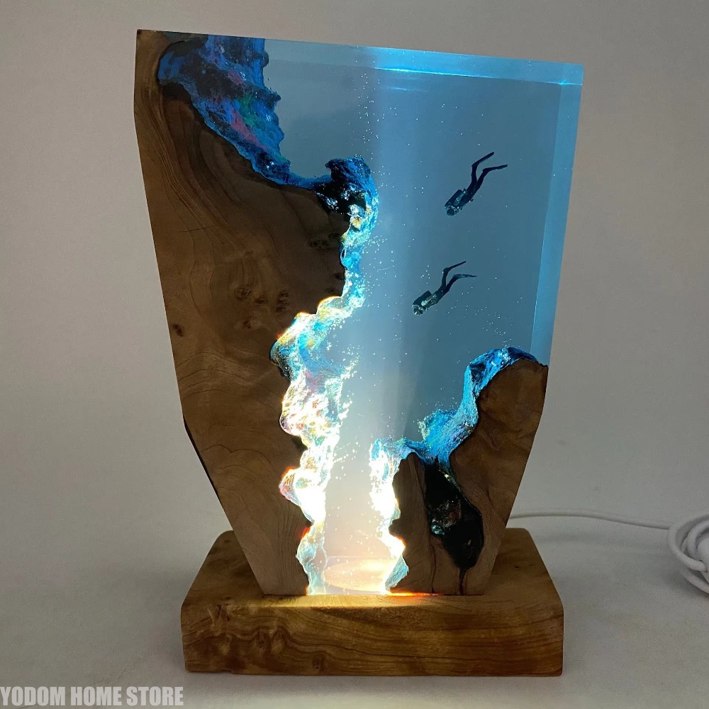 Nouvelle Lampe de Table en Rés - Resin Art Lamp avis et prix