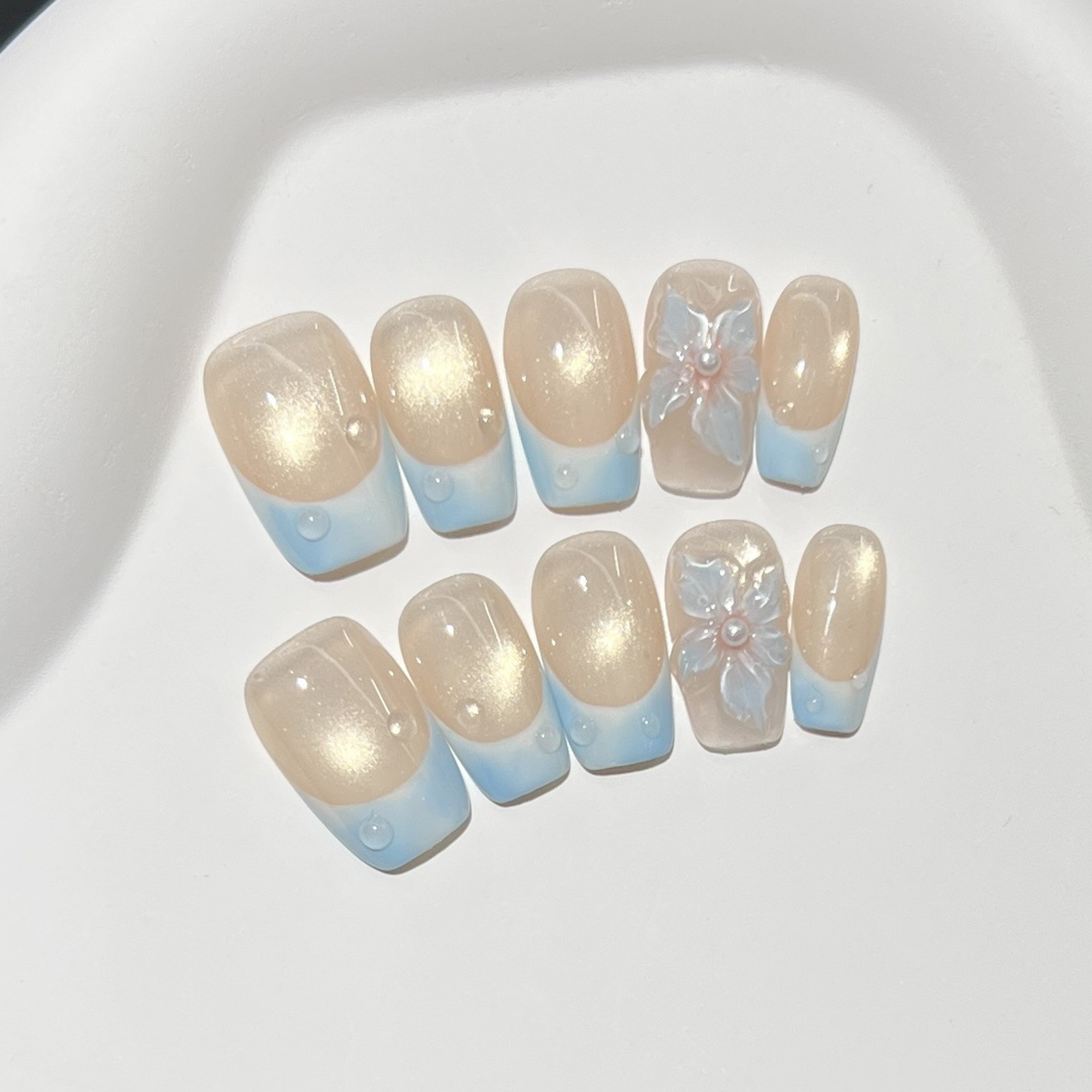 10 faux ongles carrés courts b - Resin Art Diy avis et prix