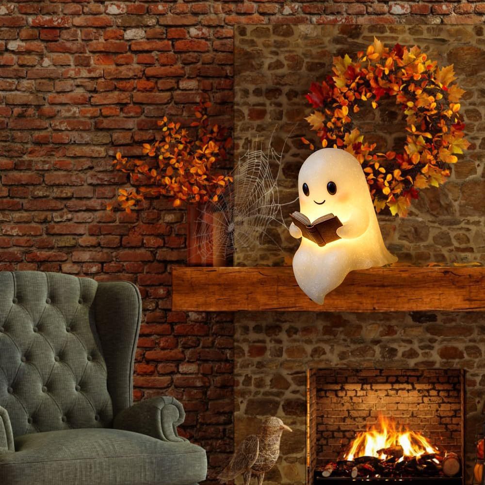 Nouveau mignon fantôme lecture - Resin Art Lamp avis et prix