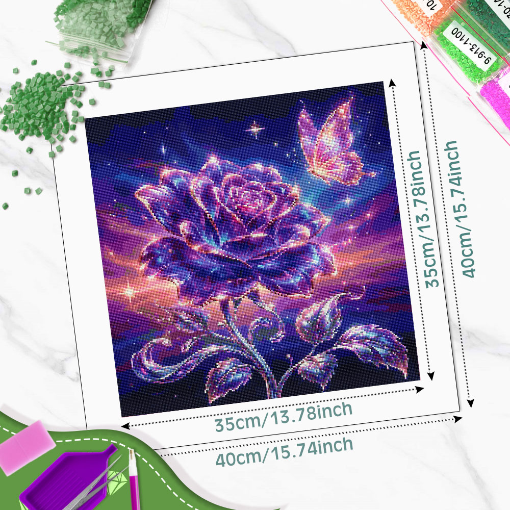 Peinture Diamant Huacan Plein  - Resin Art Rose avis et prix