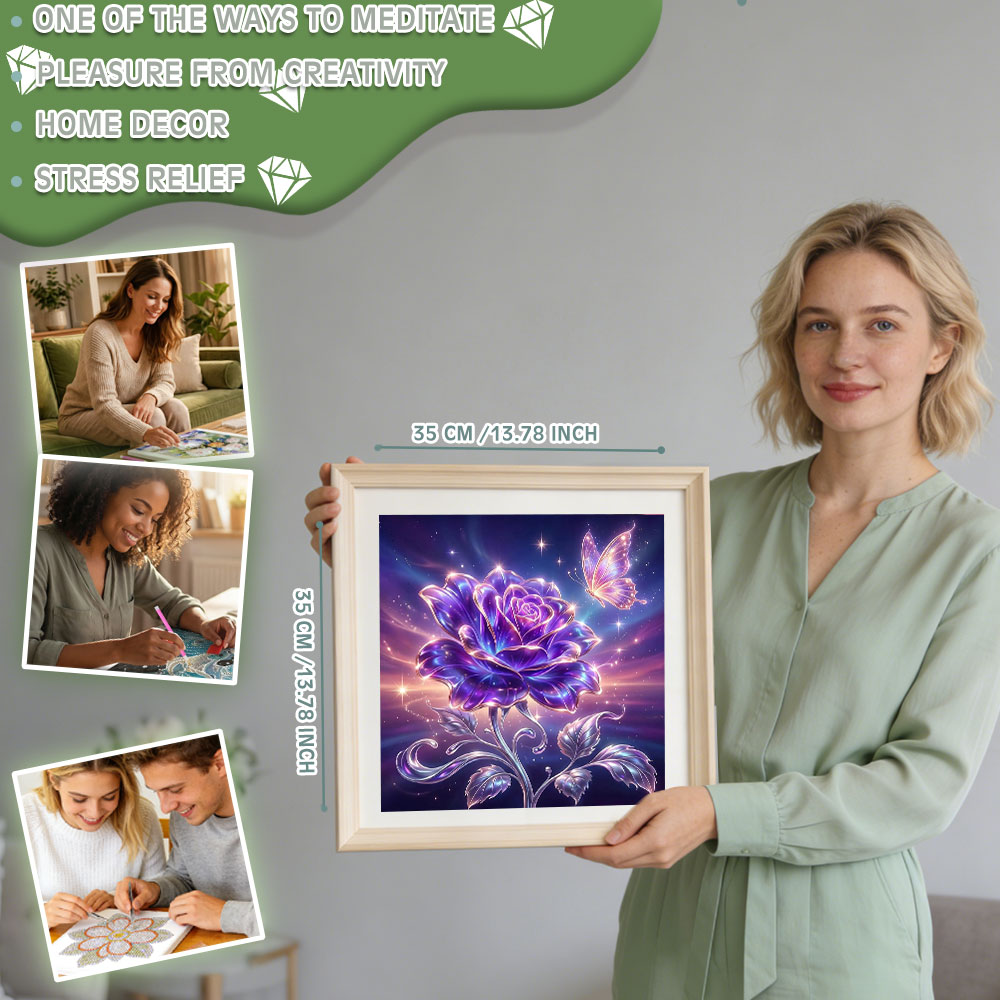 Peinture Diamant Huacan Plein  - Resin Art Rose avis et prix