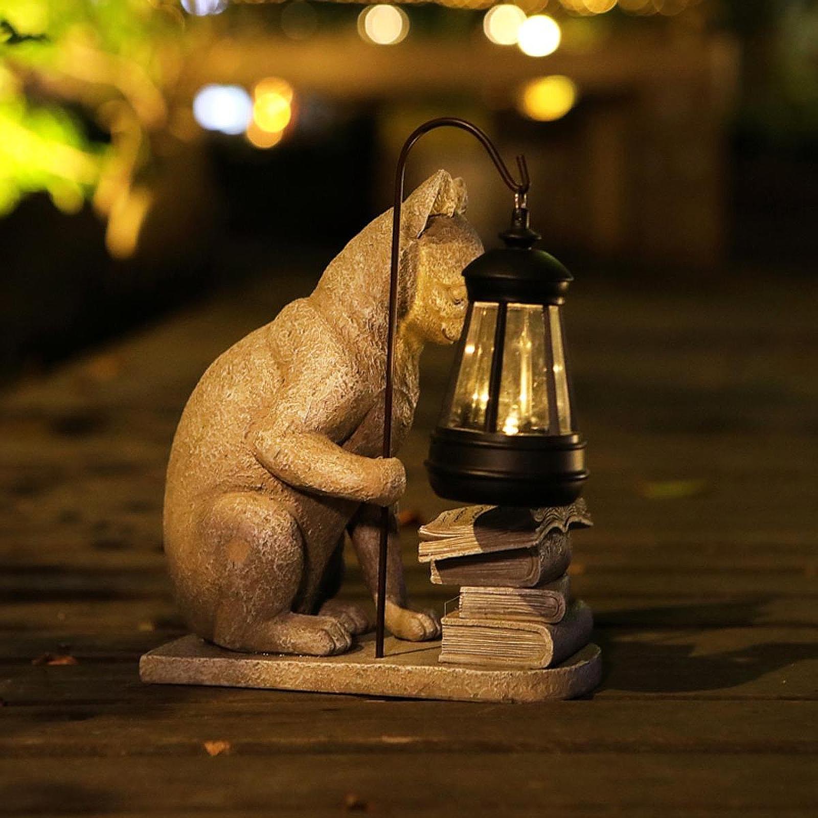Chat solaire jardin Mini Statu - Resin Art Lamp avis et prix